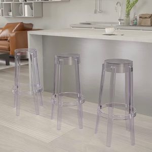 Flash Furniture 29.75” High Transparent Barstool